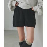 ブラック | シャギーニットショートパンツ | ad thie