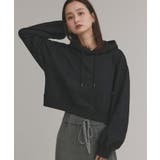 ショート丈スウェットフーディーパーカー | ad thie | 詳細画像24 