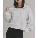 オートミール | ショート丈スウェットフーディーパーカー | ad thie