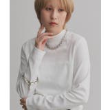 オフホワイト | 【2025AW新作】配色アソートスリーブハイネックトップス | ad thie