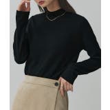 ブラック | 【2025AW新作】配色アソートスリーブハイネックトップス | ad thie