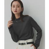 チャコール×ブラック | 【2025AW新作】配色アソートスリーブハイネックトップス | ad thie