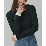 ブラック×オフホワイト | 【2025AW新作】配色アソートスリーブハイネックトップス | ad thie