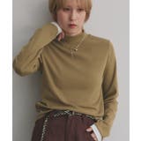カーキ×オフホワイト | 【2025AW新作】配色アソートスリーブハイネックトップス | ad thie