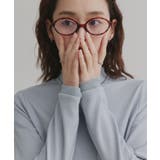 ライトブルー×ラメシアー | 配色アソートスリーブハイネックトップス | ad thie