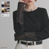 ad thie（アドティエ） | 【2025AW新作】袖切替ラメシアー レースアソートトップス