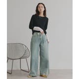 袖切替ラメシアー レースアソートトップス | ad thie | 詳細画像12 