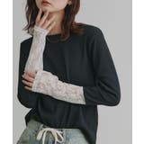 袖切替ラメシアー レースアソートトップス | ad thie | 詳細画像15 