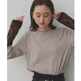 袖切替ラメシアー レースアソートトップス | ad thie | 詳細画像55 