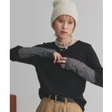 袖切替ラメシアー レースアソートトップス | ad thie | 詳細画像57 