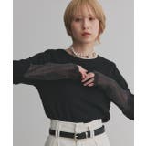 袖切替ラメシアー レースアソートトップス | ad thie | 詳細画像73 