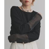 袖切替ラメシアー レースアソートトップス | ad thie | 詳細画像74 