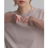 袖切替ラメシアー レースアソートトップス | ad thie | 詳細画像77 