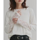 袖切替ラメシアー レースアソートトップス | ad thie | 詳細画像9 