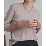 グレージュ×ラメシアー | 袖切替ラメシアー レースアソートトップス | ad thie