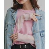 ピンク×ラメシアー | 袖切替ラメシアー レースアソートトップス | ad thie