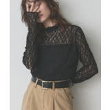 ブラック | プチハイネックレーストップス | ad thie