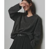 チャコール | 【2025AW新作】ラメモールVネックプルオーバー | ad thie