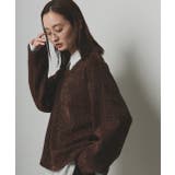 ブラウン | 【2025AW新作】ラメモールVネックプルオーバー | ad thie