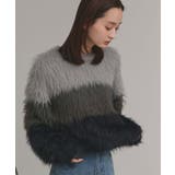 ブラック | グラデーションシャギーニット | ad thie