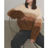 ブラウン | グラデーションシャギーニット | ad thie