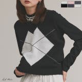 アーガイルニットベスト | ad thie | 詳細画像1 