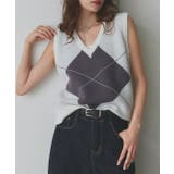 アーガイルニットベスト | ad thie | 詳細画像14 