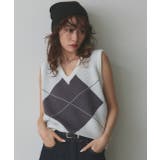 アーガイルニットベスト | ad thie | 詳細画像16 