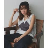 アーガイルニットベスト | ad thie | 詳細画像18 