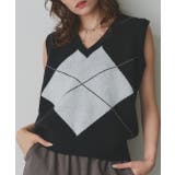 アーガイルニットベスト | ad thie | 詳細画像34 