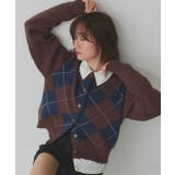 アーガイルニットカーディガン | ad thie | 詳細画像55 