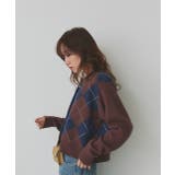 アーガイルニットカーディガン | ad thie | 詳細画像57 