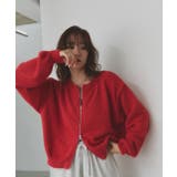 ダブルジップシャギーニットカーディガン | ad thie | 詳細画像55 