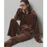 ブラウン | ベロアパーカー イージーパンツ セットアップ | ad thie