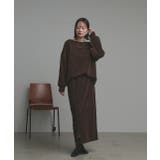 ラメモールボートネックプルオーバー ナロースカートセットアップ | ad thie | 詳細画像21