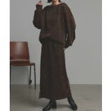 ラメモールボートネックプルオーバー ナロースカートセットアップ | ad thie | 詳細画像23