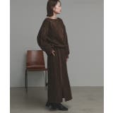 ラメモールボートネックプルオーバー ナロースカートセットアップ | ad thie | 詳細画像24