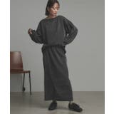 ラメモールボートネックプルオーバー ナロースカートセットアップ | ad thie | 詳細画像3