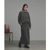 ラメモールボートネックプルオーバー ナロースカートセットアップ | ad thie | 詳細画像5