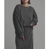 ラメモールボートネックプルオーバー ナロースカートセットアップ | ad thie | 詳細画像7