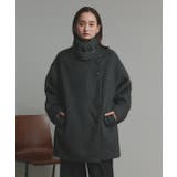 スタンドカラーシャギーミドルコート | ad thie | 詳細画像14 