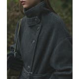 スタンドカラーシャギーミドルコート | ad thie | 詳細画像4 