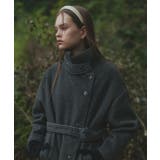 スタンドカラーシャギーミドルコート | ad thie | 詳細画像6 