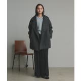 スタンドカラーシャギーミドルコート | ad thie | 詳細画像7 