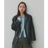 【2025AW新作】レザーライクテーラードジャケット | ad thie | 詳細画像12 