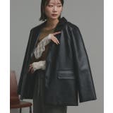 【2025AW新作】レザーライクテーラードジャケット | ad thie | 詳細画像24 