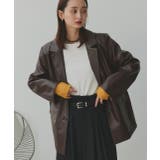 【2025AW新作】レザーライクテーラードジャケット | ad thie | 詳細画像35 