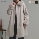 ファーカラー2WAYミドルコート | ad thie | 詳細画像1 