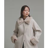 ファーカラー2WAYミドルコート | ad thie | 詳細画像10 