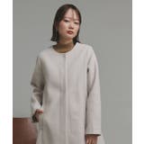 ファーカラー2WAYミドルコート | ad thie | 詳細画像15 